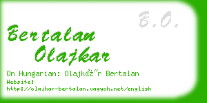 bertalan olajkar business card